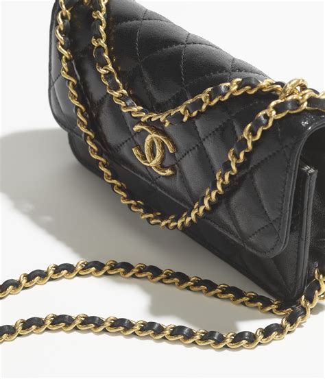 chanel mobile phone charger|Chanel phone holder with chain.